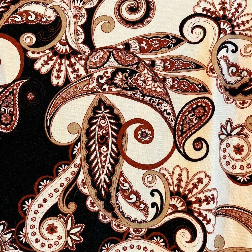 Chico's Women's Paisley Print Sheath Dress Size 14 Knee Length Casual - Picture 4 of 6